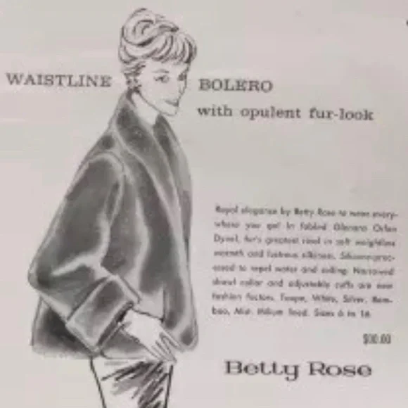 Betty Rose by Glenara Glenoit Vintage Faux Fur Tan Beige Coat Jacket S/M - Picture 12 of 13